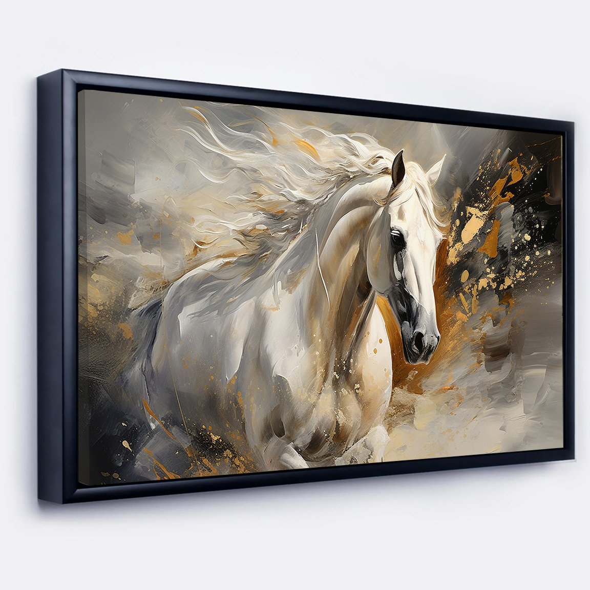 Classical White Horse Canvas Wall Painting decorative masterpiece for home decor